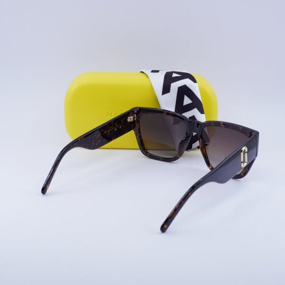 Marc Jacobs MARC 646/S 0086 HA Square Sunglasses - Dark Havana\Dark Brown - Picture 9 of 9